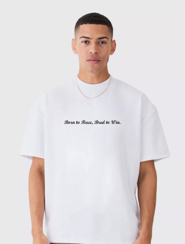 WHITE SPORTS CAR OVERSIZE T-SHIRT - Image 6